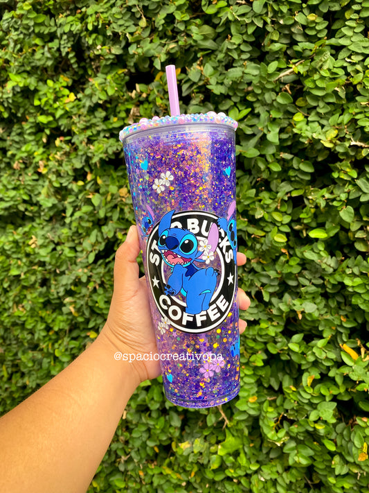 VASO DE ACRÍLICO SNOWGLOBE 24oz - STITCH STARBUCKS COFFEE