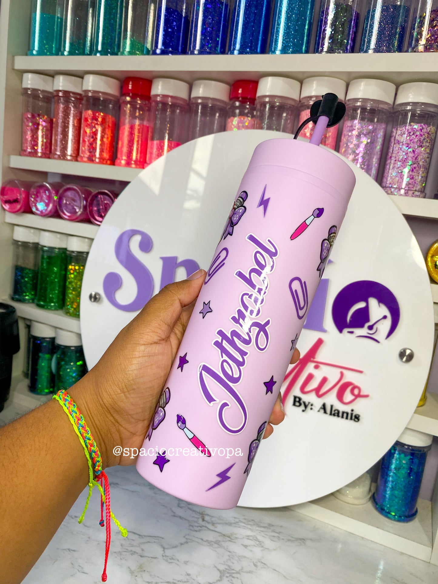VASO SKINNY 16oz - MAESTRA (CORAZÓN DE LÁPIZ)