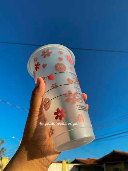 VASO PLÁSTICO 24oz - STARBUCKS ORIGINAL HAPPY FACE
