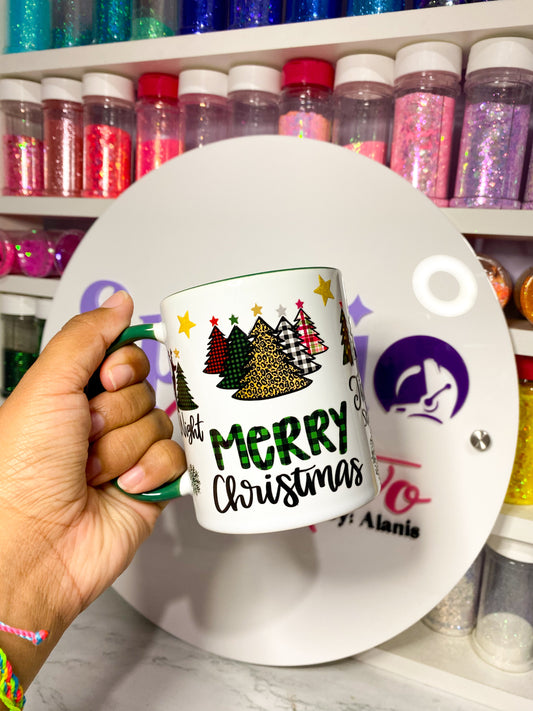 TAZA DE VIDRIO 11oz - MERRY CHRISTMAS