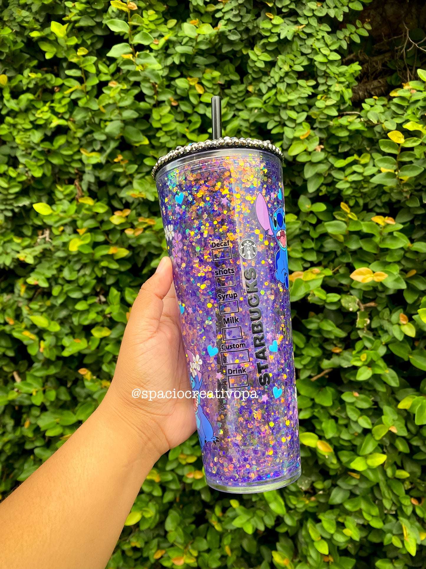 VASO DE ACRÍLICO SNOWGLOBE 24oz - STITCH STARBUCKS COFFEE