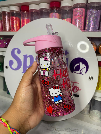 TERMO PLÁSTICO SNOWGLOBE 10oz - TAPA ROSADA