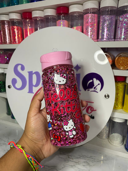TERMO PLÁSTICO SNOWGLOBE 10oz - TAPA ROSADA