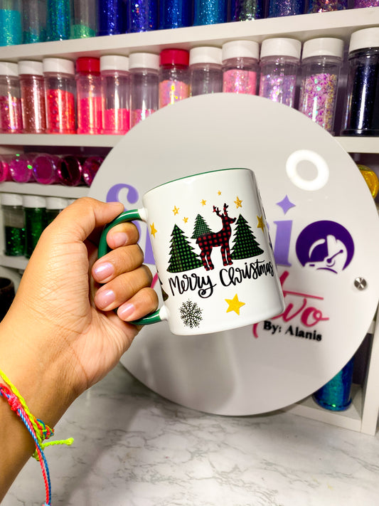 TAZA DE VIDRIO 11oz - MERRY CHRISTMAS