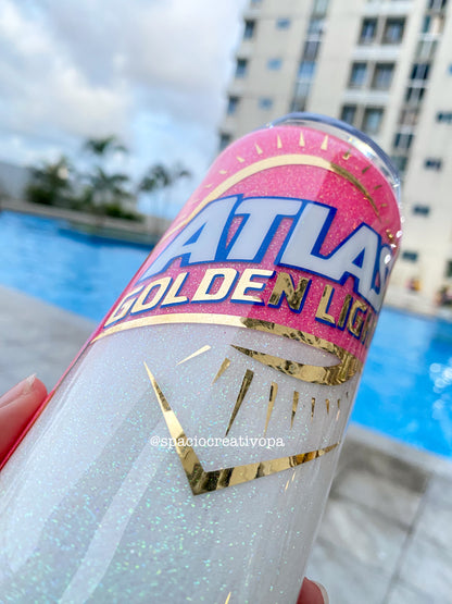 VASO SKINNY 15oz - CERVEZA ATLAS GOLDEN LIGHT