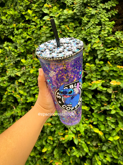 VASO DE ACRÍLICO SNOWGLOBE 24oz - STITCH STARBUCKS COFFEE