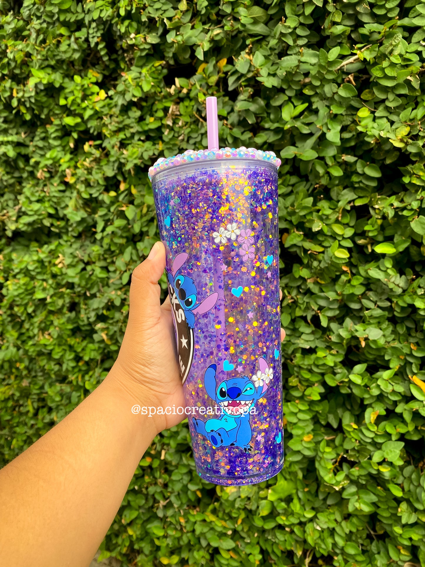 VASO DE ACRÍLICO SNOWGLOBE 24oz - STITCH STARBUCKS COFFEE