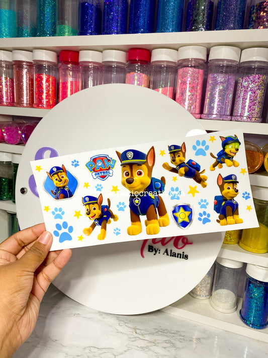UVDTF WRAP - CHASE PAW PATROL