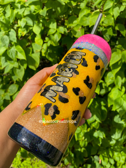 VASO SKINNY 20oz - LAPIZ DE ANIMAL PRINT