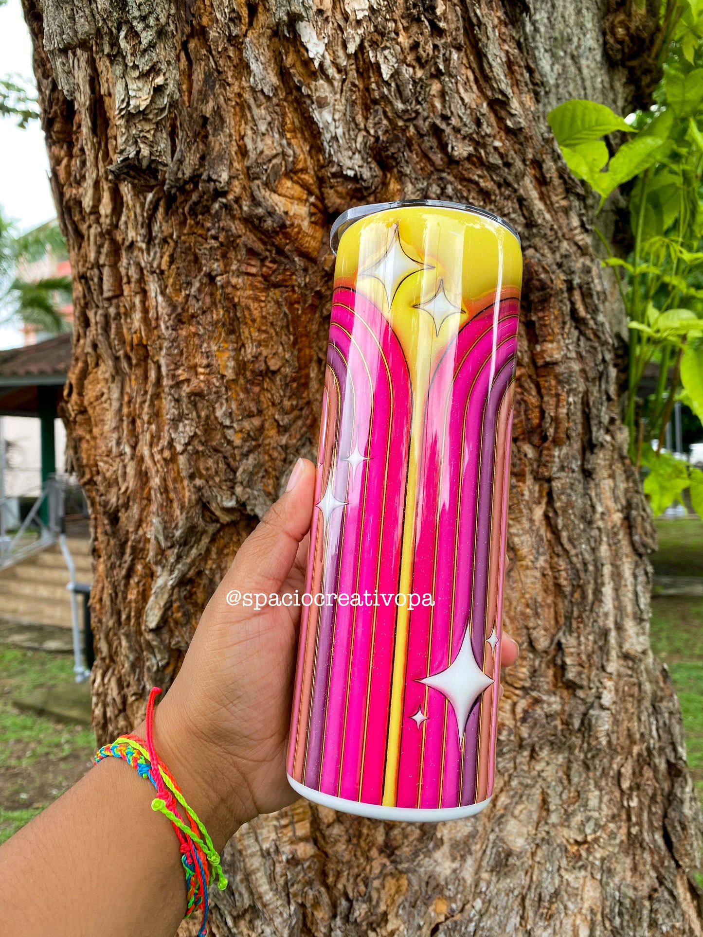 VASO SKINNY 20oz - ARCOÍRIS 3D