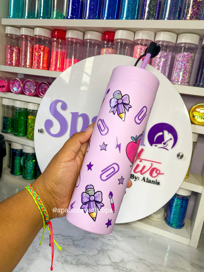 VASO SKINNY 16oz - MAESTRA (CORAZÓN DE LÁPIZ)