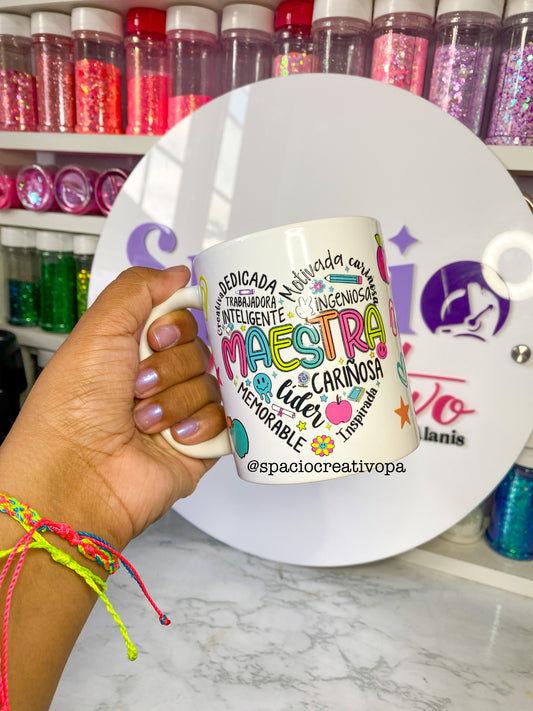 TAZA 11oz - MAESTRA (CORAZÓN)