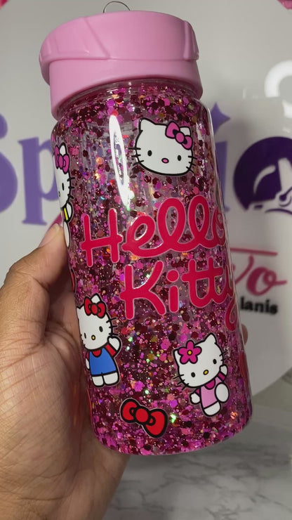 TERMO PLÁSTICO SNOWGLOBE 10oz - TAPA ROSADA